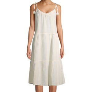 NWT Time and Tru Tiered Tie Boho Linen Dress